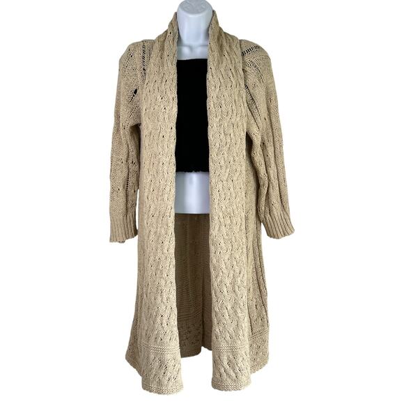 Tommy Bahama Relax Ticker Tape Collar Open Knit Cardigan Sweater Size Small - Picture 1 of 6